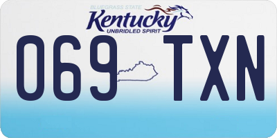 KY license plate 069TXN