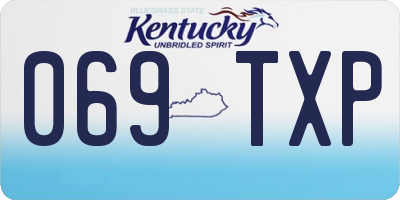 KY license plate 069TXP