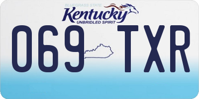 KY license plate 069TXR