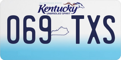 KY license plate 069TXS