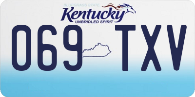 KY license plate 069TXV