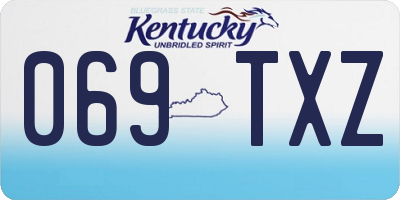 KY license plate 069TXZ
