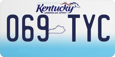 KY license plate 069TYC