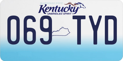 KY license plate 069TYD