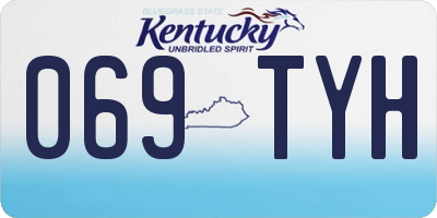 KY license plate 069TYH