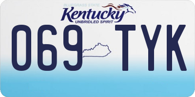 KY license plate 069TYK
