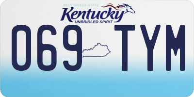 KY license plate 069TYM