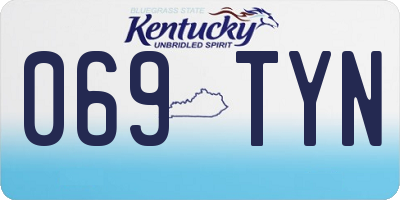 KY license plate 069TYN