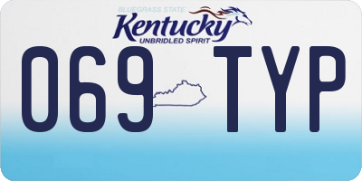 KY license plate 069TYP
