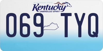 KY license plate 069TYQ