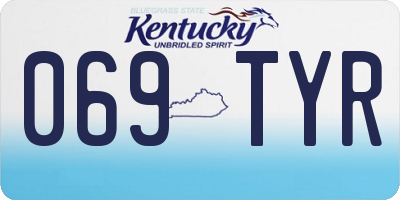 KY license plate 069TYR