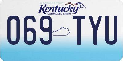 KY license plate 069TYU
