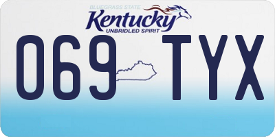 KY license plate 069TYX