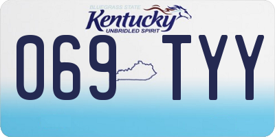KY license plate 069TYY