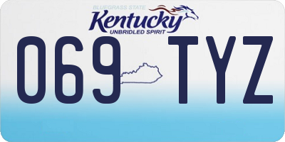 KY license plate 069TYZ