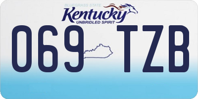 KY license plate 069TZB