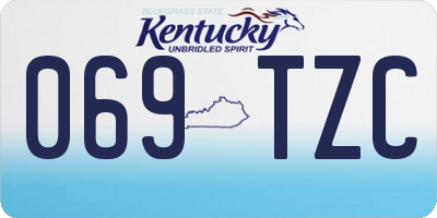 KY license plate 069TZC