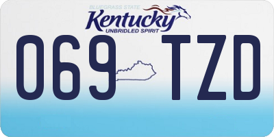 KY license plate 069TZD