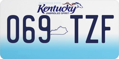 KY license plate 069TZF