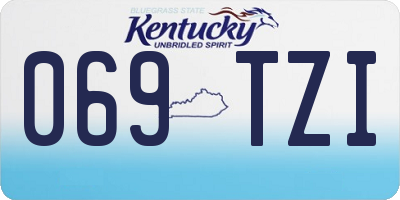 KY license plate 069TZI