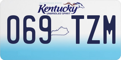 KY license plate 069TZM