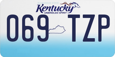 KY license plate 069TZP