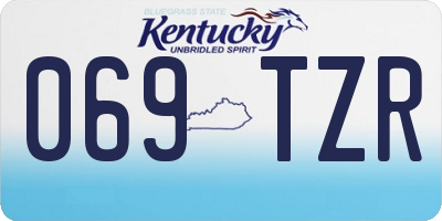 KY license plate 069TZR