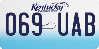 KY license plate 069UAB