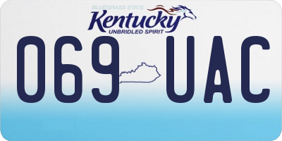 KY license plate 069UAC