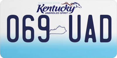 KY license plate 069UAD
