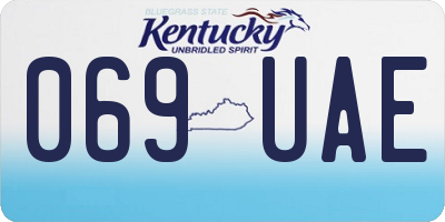 KY license plate 069UAE