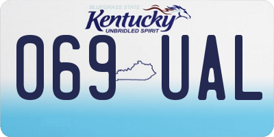 KY license plate 069UAL