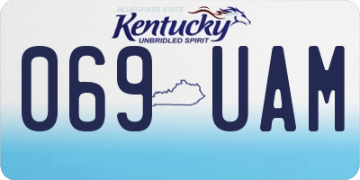 KY license plate 069UAM
