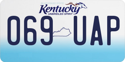KY license plate 069UAP