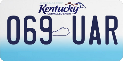 KY license plate 069UAR