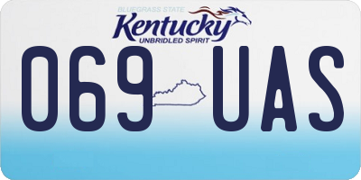 KY license plate 069UAS