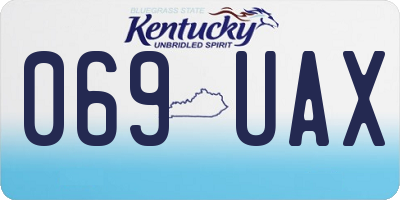 KY license plate 069UAX