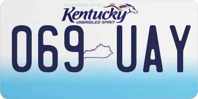 KY license plate 069UAY