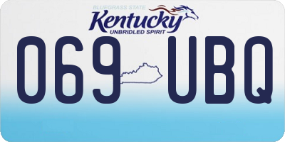 KY license plate 069UBQ