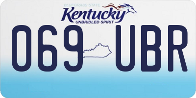 KY license plate 069UBR