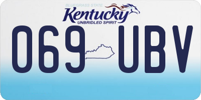 KY license plate 069UBV