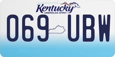 KY license plate 069UBW
