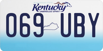 KY license plate 069UBY