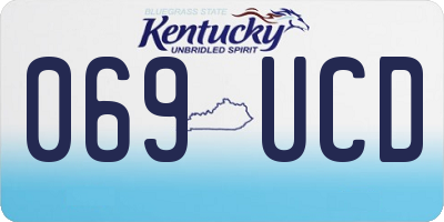 KY license plate 069UCD