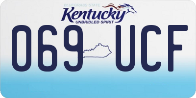 KY license plate 069UCF