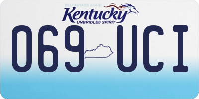 KY license plate 069UCI