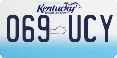 KY license plate 069UCY