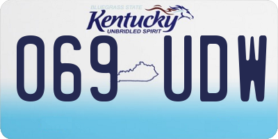KY license plate 069UDW