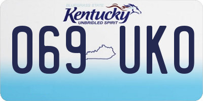 KY license plate 069UKO
