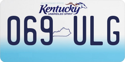 KY license plate 069ULG